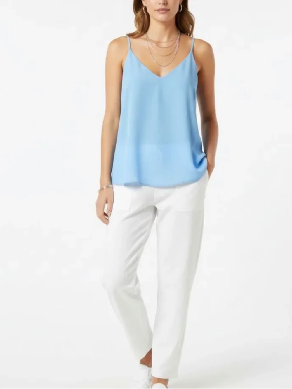 Banana Republic Light Blue V-Neck Cami Top